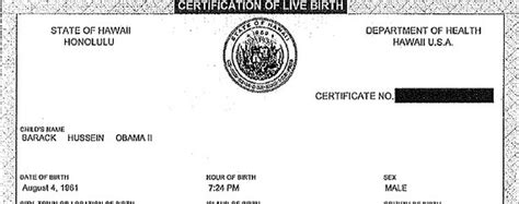 Obama S Short Birth Certificate Pdf Wsj