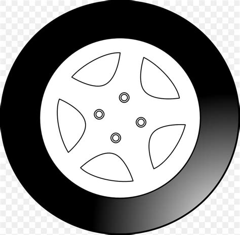 Car Wheel Clipart Black And White Pig