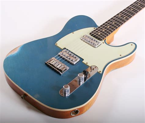 Fender Custom Shop Double Tv Jones Telecaster Relic Lake Placid Blue