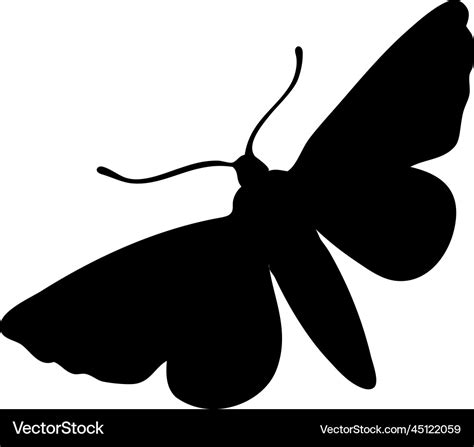 Moth Silhouette Royalty Free Vector Image Vectorstock