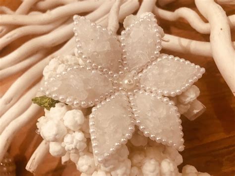 Sofreh Aghd Small White Nabat Flower With Pearl Trim For Etsy