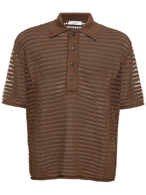 Commas Crochet S S Polo Commas