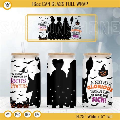 Halloween Hocus Pocus Libbey Glass Can Wrap SVG Oh Look Another