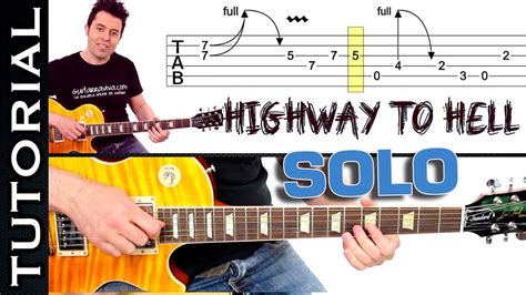 Como Tocar Highway To Hell De Ac Dc Solo Tutorial F Cil Guitarra