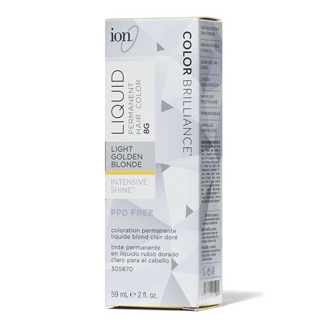 Ion 8g Light Golden Blonde Permanent Liquid Hair Color By Color Brilliance Permanent Hair