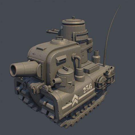 ArtStation Cartoon Tank Victor Ruiz Santacruz Tiny Tank Tank Toy