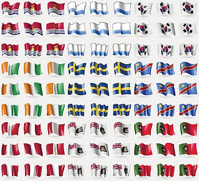 81 Flags From Kiribati To Portugal Vector British Antarctic Territory