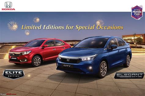 Honda Amaze Elite Edition City Elegant Edition Launched Team BHP