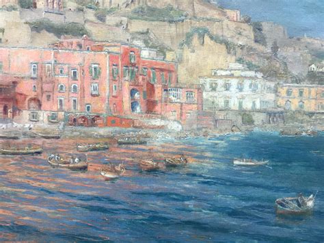 Proantic Seaside Animated Oil On Canvas Xixth Century Italy