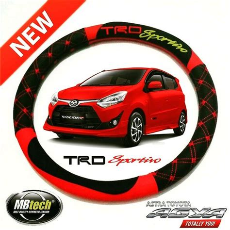 Jual Sarung Stir Mobil Agya Original Mbtech Merah Hitam Trd Sportivo Di