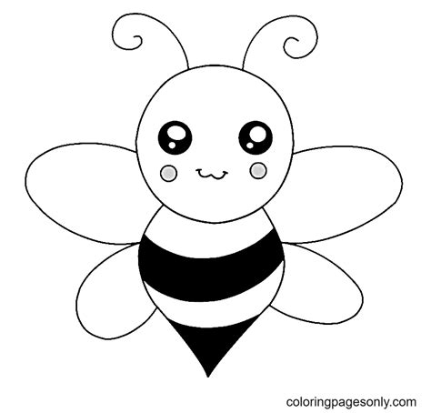 Bumble Bee For Kid Coloring Page Free Printable Coloring Pages