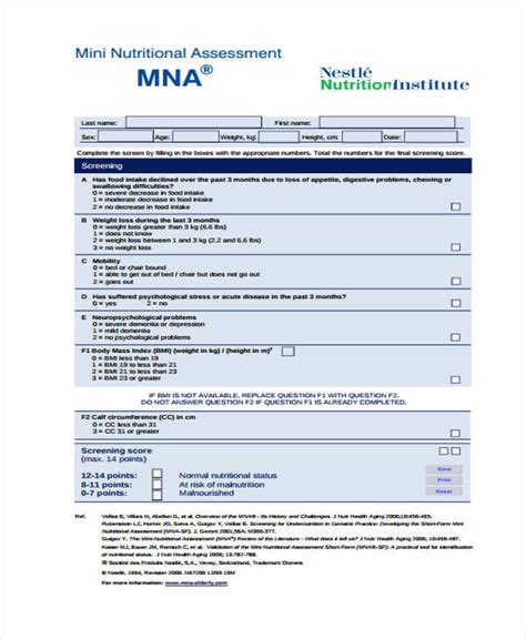 FREE 11 Nutrition Assessment Forms In PDF Ms Word