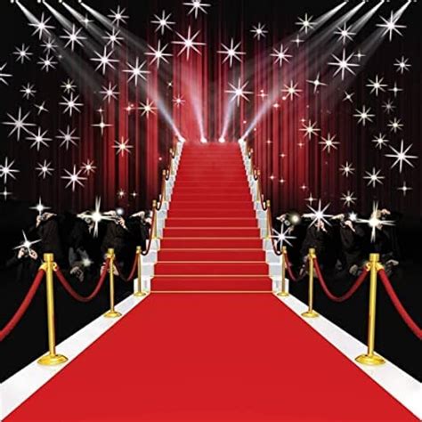 kolitt CYLYH 6x8ft Hollywood Party Decorations Backdrops Red Carpet ...