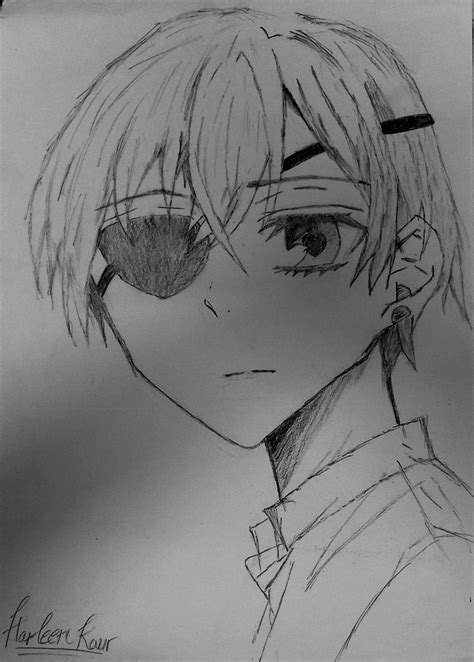 Eyepatch Scary Sketches Male Sketch Eyes Anime Drawings Im