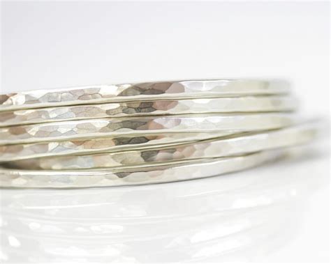 Silver Cuff Stacking Bracelet Stackable Bracelets Cuffs Etsy