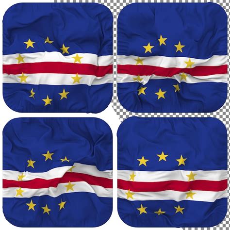 Cabo Verde Bandeira De Cabo Verde Forma De Escudeiro Isolada Estilo De