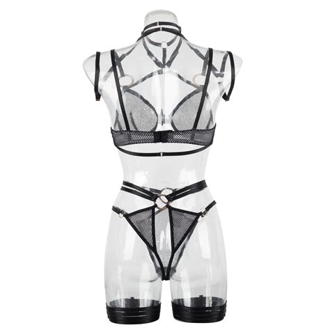 Sensual Lingerie Sheer Lace Underwear Piece Seamless See Through Outfits Black Erotic Bilizna