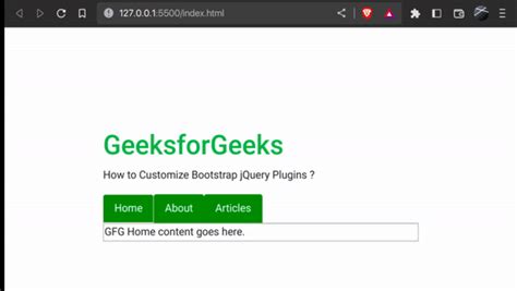 How To Customize Bootstrap JQuery Plugins GeeksforGeeks