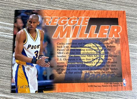 Reggie Miller Fleer Hardwood Leader Collectible Cards