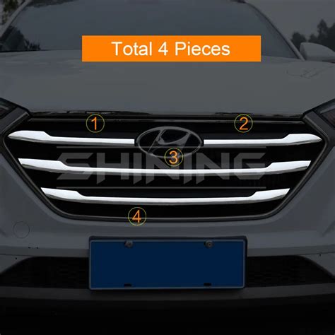 ABS Electroplating Fit For 2015 2016 2017 Hyundai Tucson Front Grille