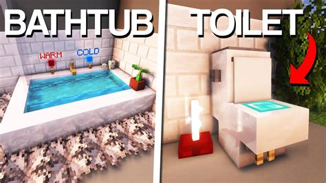 Minecraft: 10+ Bathroom Build Hacks & Designs - Minecraft videos