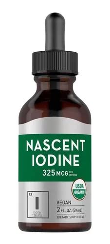 Yodo Naciente Nascent Iodine 325 Mcg Gotas 59 Ml Vegano Organico