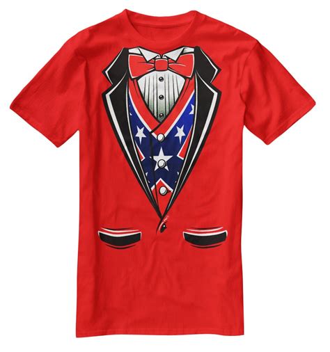 Rebel Flag Bow Tie Tuxedo Funny Humor T Shirt By Nuimageoutfitters