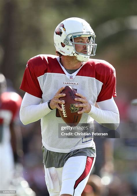 Quarterback Kevin Kolb Of The Arizona Cardinals Practices During The