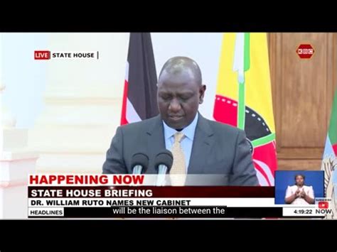 LIVE RAIS WA KENYA WILLIAM RUTO ANATANGAZA BARAZA LAKE LA MAWAZIRI