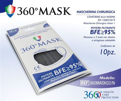 Mascherine Chirurgiche Nere Made In Italy 10 Pezzi Sirio Medical