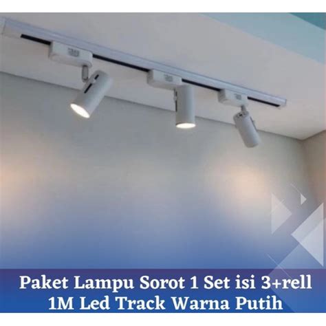 Jual Paket Set Isi Lampu Rell Track Light Sorot Led Spotlight Spot