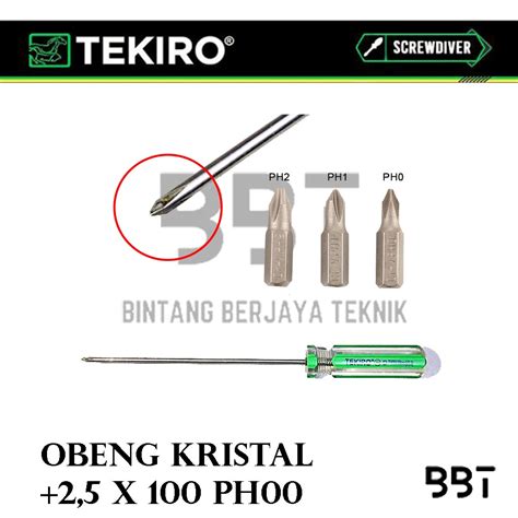 Jual Tekiro Obeng Kristal Plus 2 5 X 100 Mm PH00 Pendek Magnet