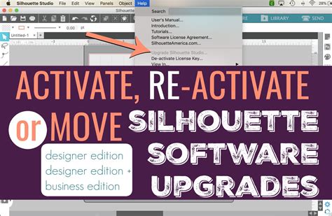 Activating Or Re Activating Silhouette Studio Designer Edition DE