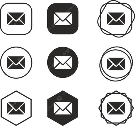 Conjunto De Iconos De Correo Electrónico Png Png Icono De Correo Electrónico Png Conjunto