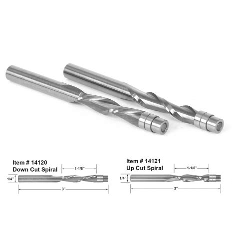 Straight Spiral Flush Trim 2 Bit Flush Trim Solid Carbide