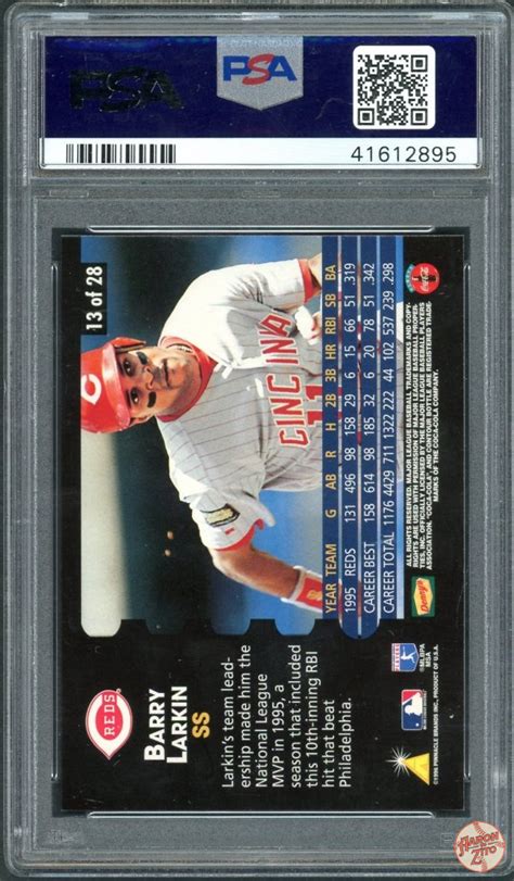 1996 Dennys Instant Replay Holograms Barry Larkin 13 PSA 10 POP 6