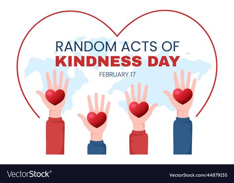 Random Acts Of Kindness On February Th Various Vector Image