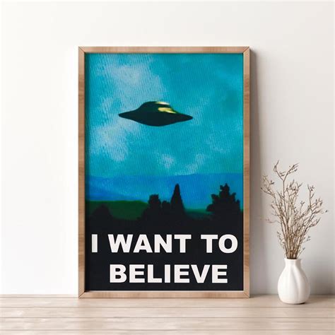 Poster I Want To Believe Poster Retro Decor Poster Poster T Home