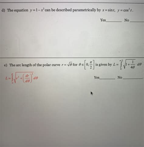 Solved D The Equation Y 1 X Can Be Described