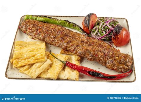 Turkish Style Adana Kebab Turkish Adana Kebab With Vegetables On The