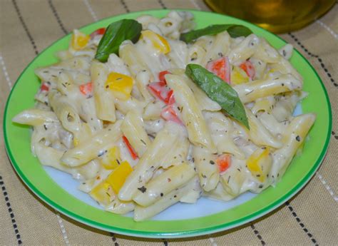 How To Make Vegetable Pasta In Creamy White Sauce Recipe Ingredients