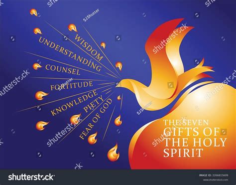 Seven Gifts Holy Spirit Banner Vector Stock Vector (Royalty Free ...