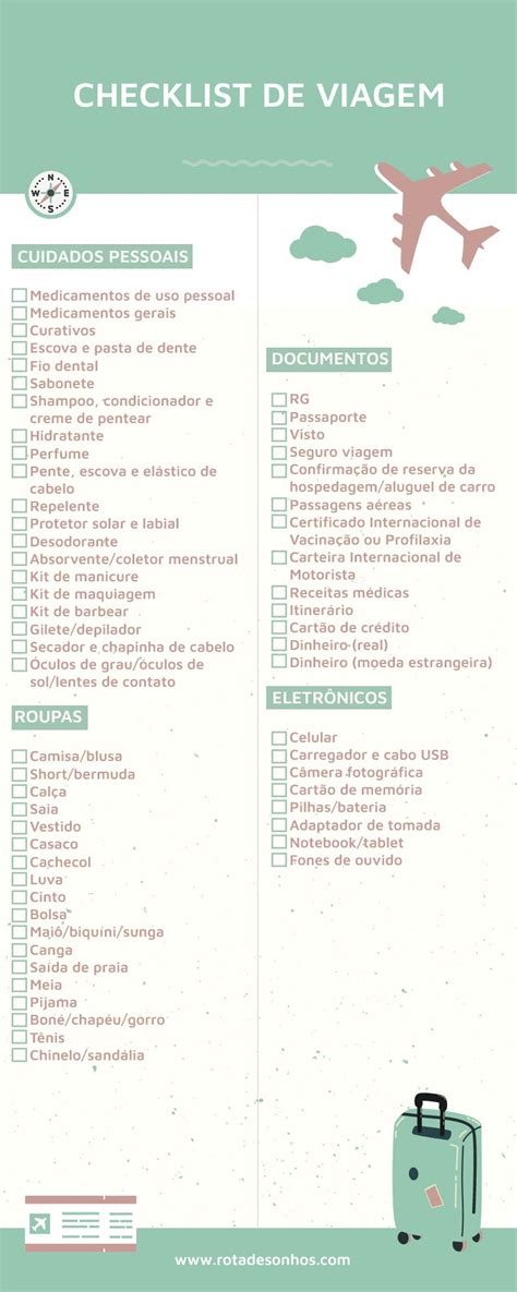 Checklist De Viagem O Que Colocar Na Sua Mala Artofit