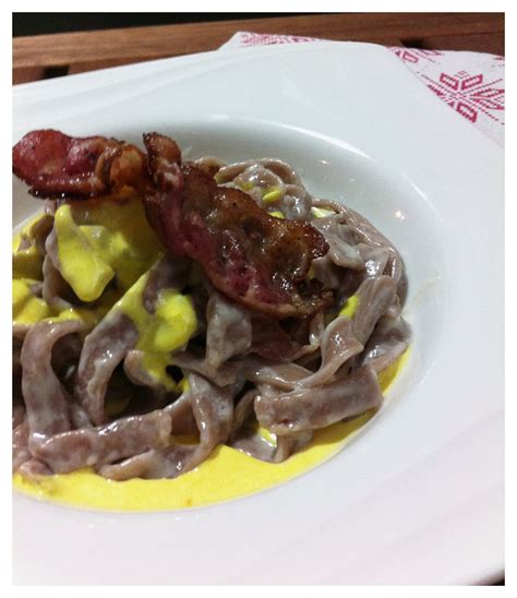 I Feel Food Tagliatelle Di Castagne Con Bacon Croccante E Salsa Di