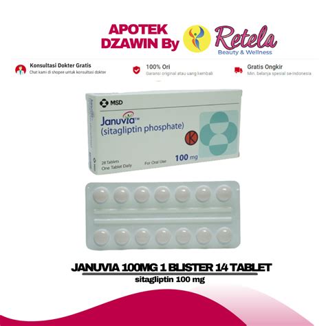 Jual Januvia 100mg 1 Blister 14 Tablet Sitagliptin 100 Mg Shopee