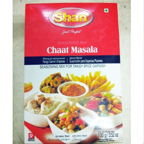 Shan Chaat Masala Seasoning Mix For Tangy Spice Garnish 100gm Shopee