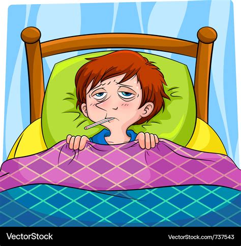 Sick Person Royalty Free Vector Image Vectorstock