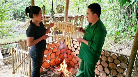 Harvest bamboo shoots boil them preserve them and eat later Lý Tòn