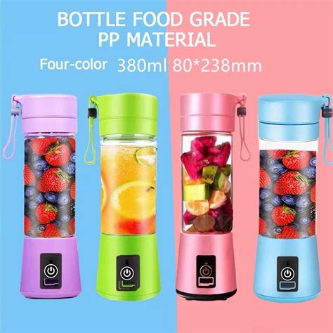 PORTABLE AND RECHARGEABLE BATTERY JUICE BLENDER - USB BLENDER 380ML ...