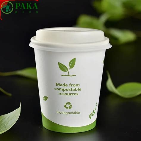 Compostable Biodegradable Pla Bamboo Fiber Coffee Disposable Single